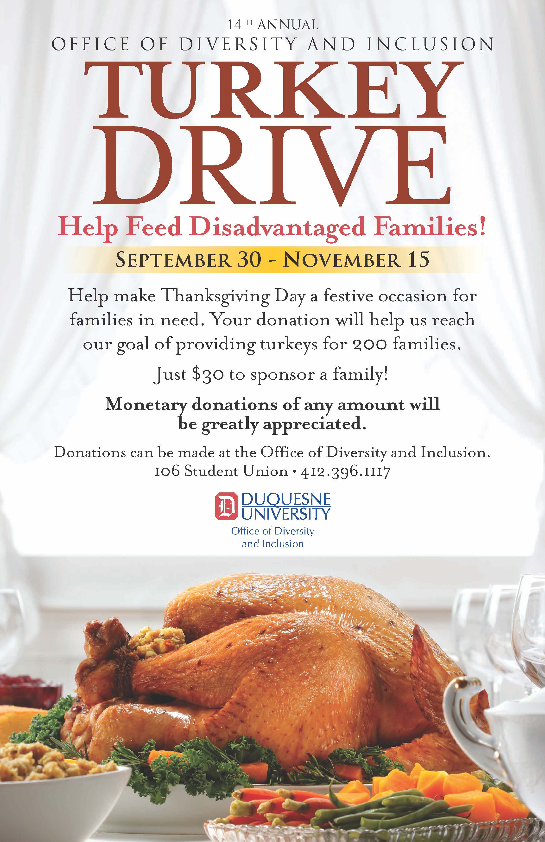 14th Annual ODI Turkey Drive Begins, Will Benefit Families in Need