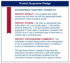 Protect Duquesne Pledge graphic