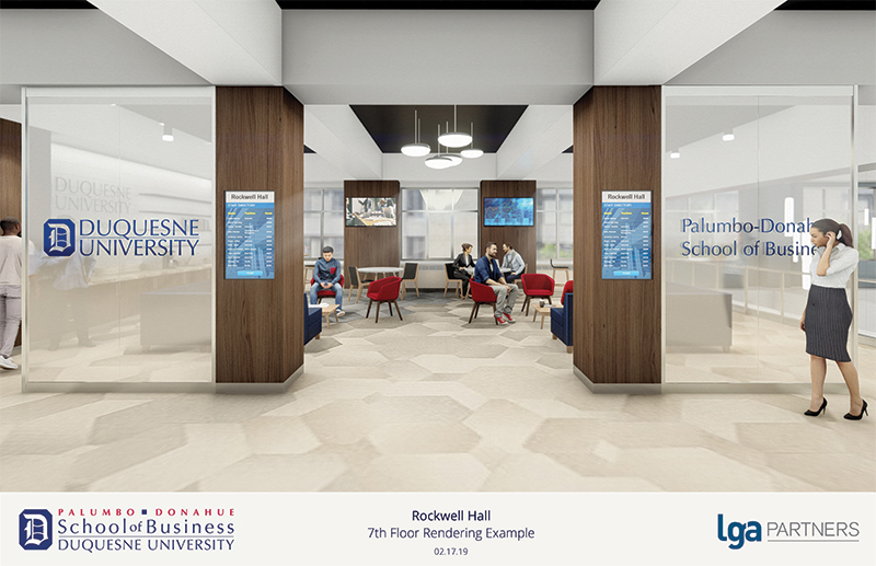 Rendering of business welcome center